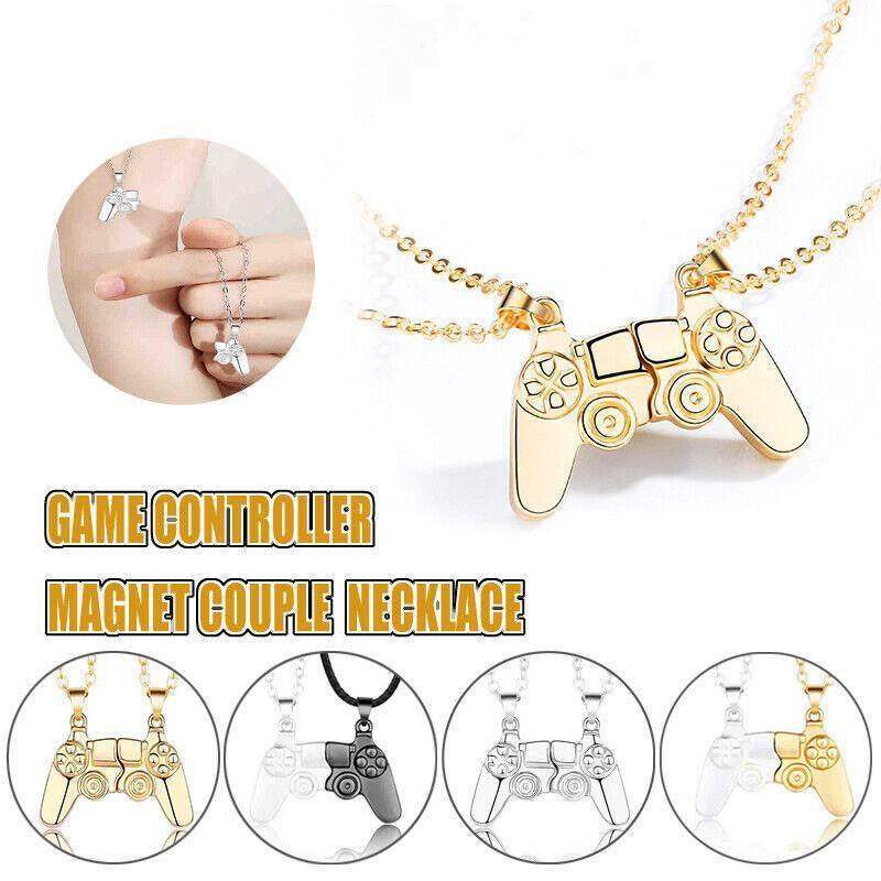 Matching Magnetic Controller Necklace Set for Couples - Silver - view 2