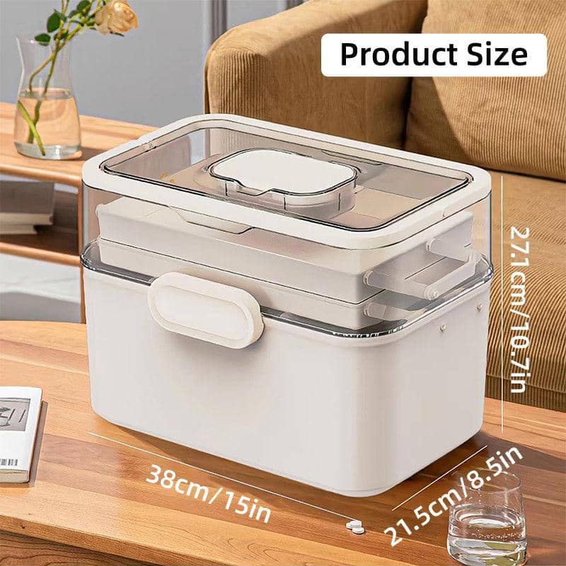 Medicine Storage Box with Three Tiers, 38 x 21.5 x 27.1 cm - view 3