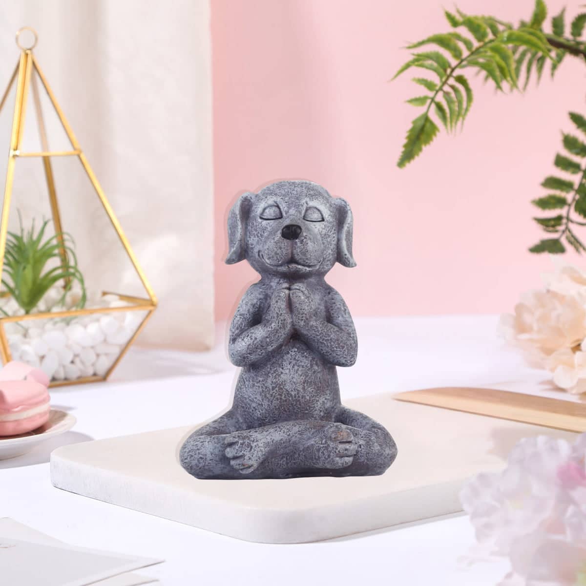 Meditation Dog Ornament Resin Figurine for Home Office Zen Decor - view 4