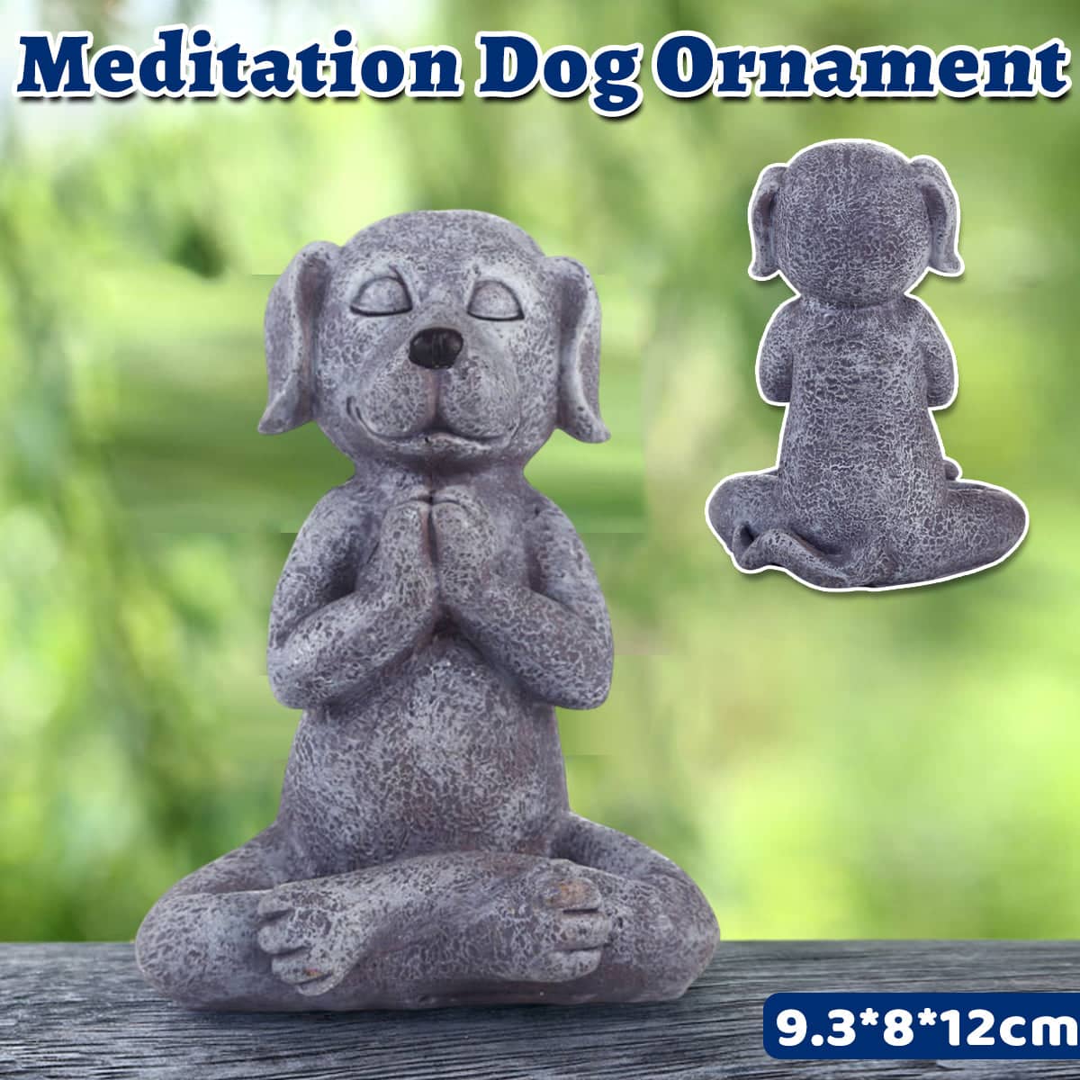 Meditation Dog Ornament Resin Figurine for Home Office Zen Decor - view 5