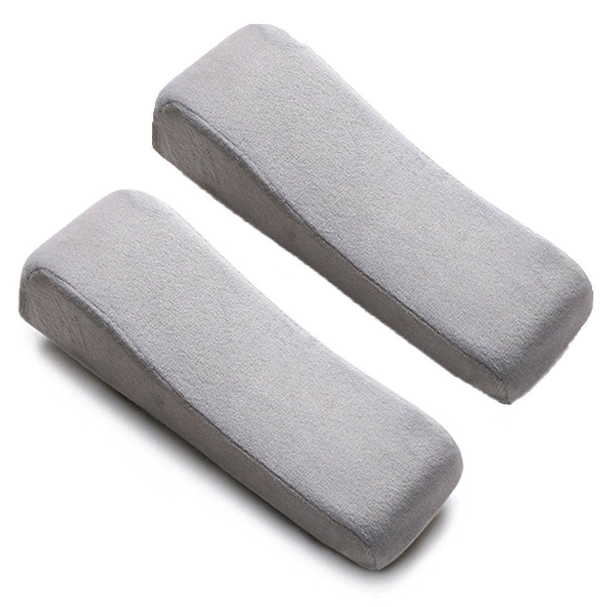 Memory Foam Armrest Pads for Office Chairs, Pack of 2 - Grey
