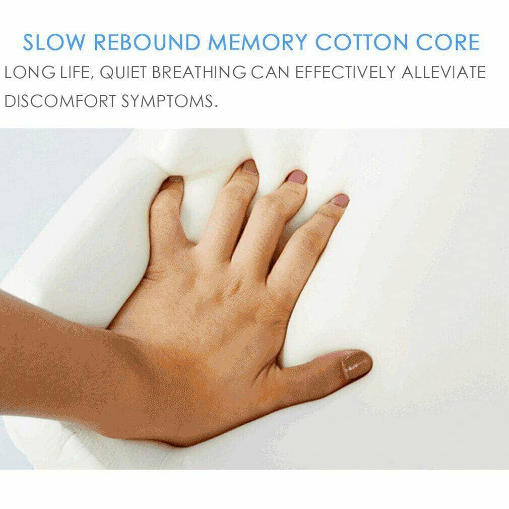 Memory Foam Leg Pillow Knee Support Cushion with Washable Cover, Blue - view 4