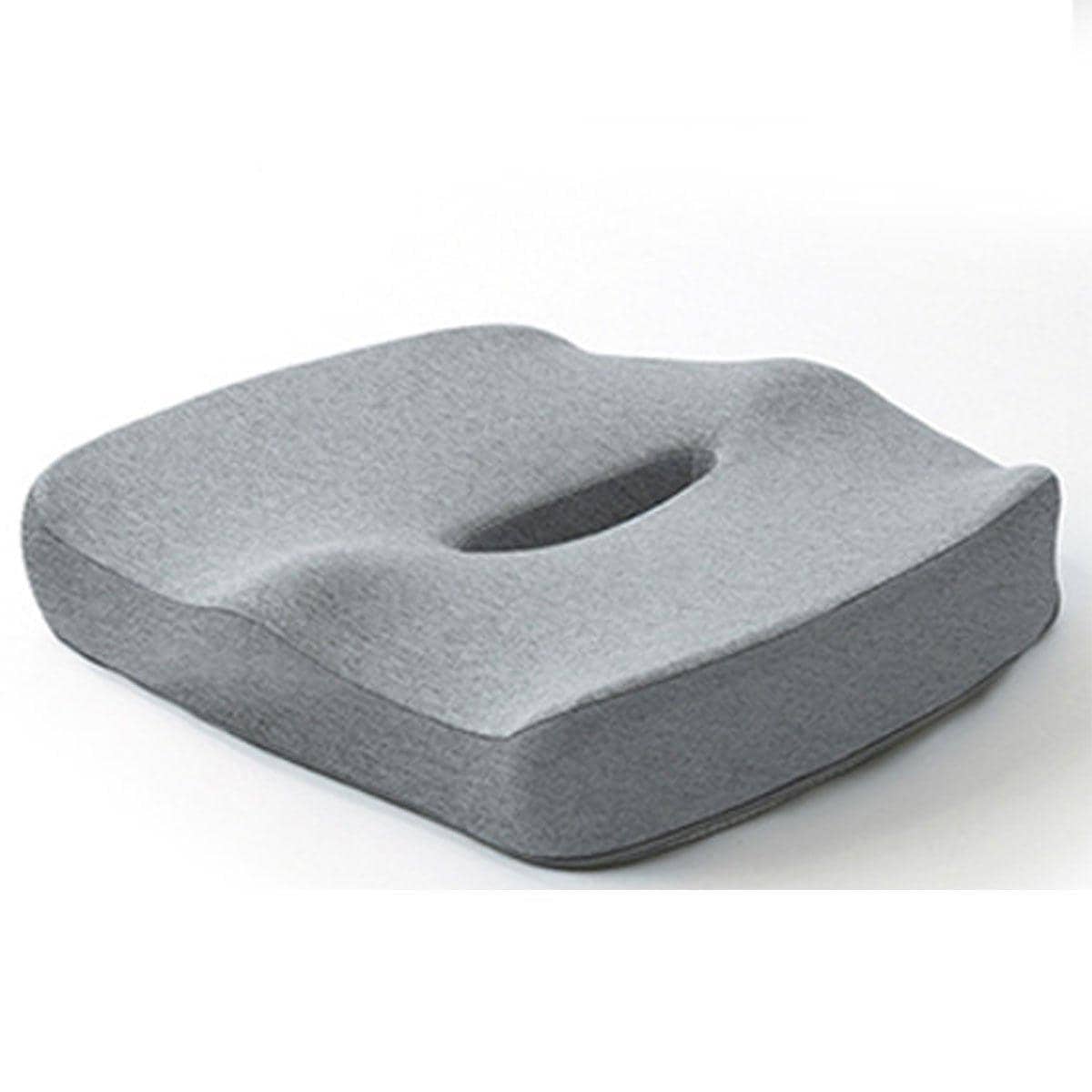 Memory Foam Seat Cushion for Office and Car - Grey