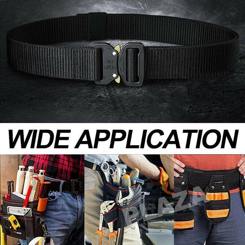 Men's Tactical Belt, Heavy Duty Nylon - Army Green - view 5