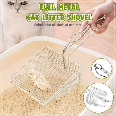 Metal Cat Litter Scoop with Full Sifting Design, 34 cm
