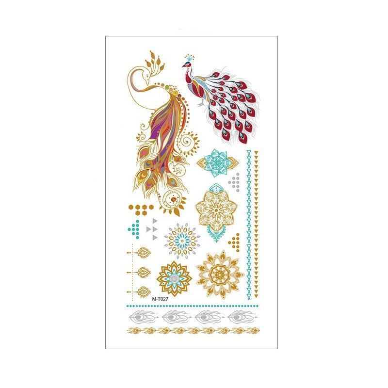 Metallic Boho Temporary Tattoo Sticker for Arms and Body - MTOM27