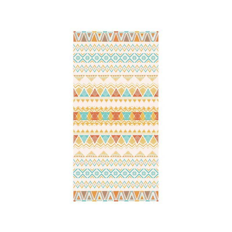 Microfibre Beach Towel with Carry Bag, 160 x 80 cm - Cream Boho Print