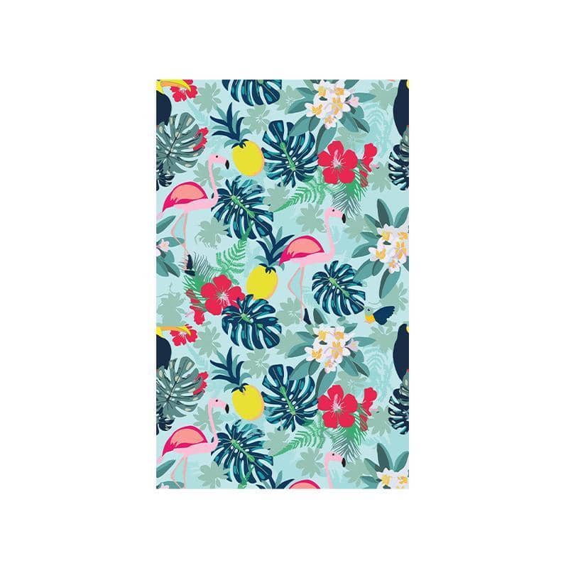 Microfibre Beach Towel with Carry Bag, 160 x 80 cm - Tropical Flamingo Print
