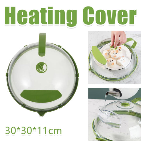 Microwave Splatter Lid with Water Tank and Steam Vent, 30 cm