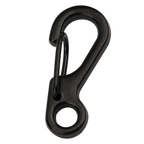 Mini Alloy Carabiner Keychain Clips, Pack of 10 - Black