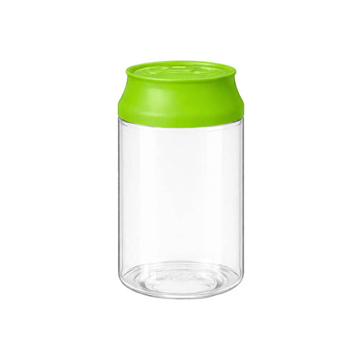 Mini Clear Candy Jars with Soda Can Style Lid, Pack of 10 - Green Lid