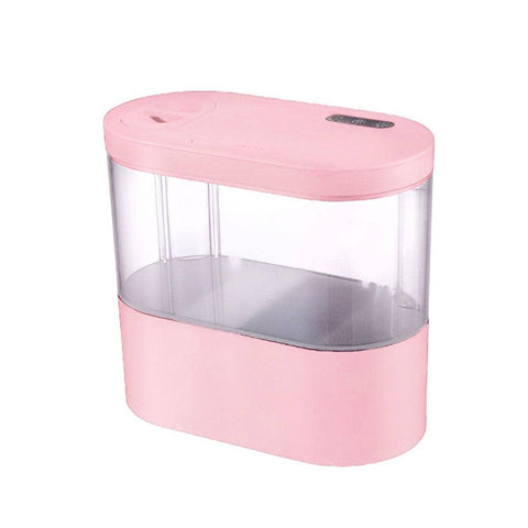 Mini Desktop Fish Tank with LED Light and Bottom Filter, 4 Litre - Pink