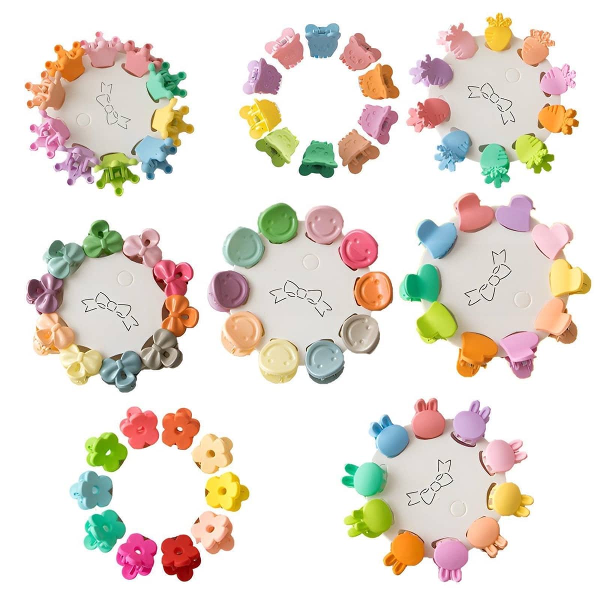 Mini Hair Clips Durable Plastic, 10 Pack - Rabbit - view 3