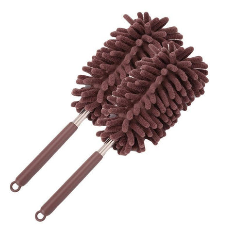 Mini Handheld Dust Duster for Car and Home - Brown