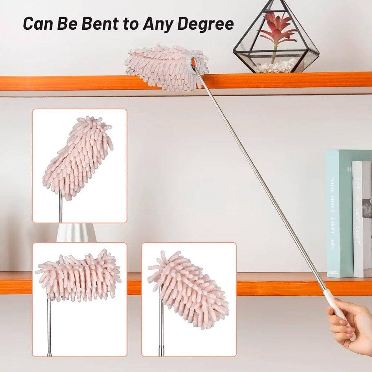 Mini Handheld Dust Duster for Car and Home - Light Pink - view 4