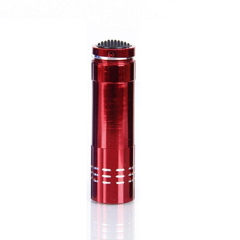 Mini Pocket Camping Torch with 9 LEDs - Red