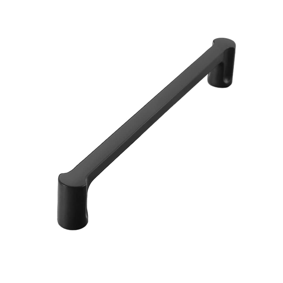 Modern Cabinet Door Handle - Black, 128 mm Hole Spacing