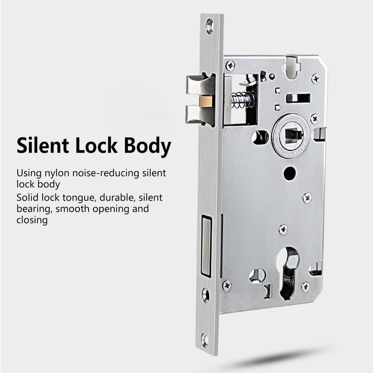 Modern Interior Door Handle Lock Set for Bedroom Privacy - Black - view 5