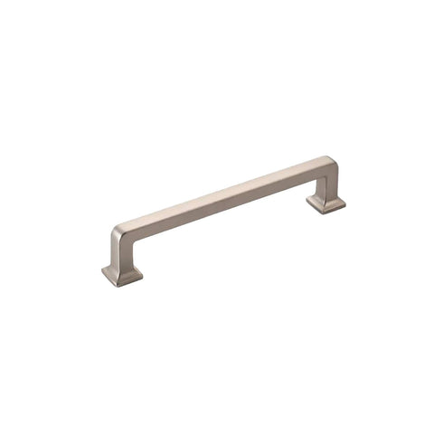Modern Wardrobe Cabinet Door Handle, Zinc Alloy Drawer Pull - Silver, 128 mm Hole Spacing