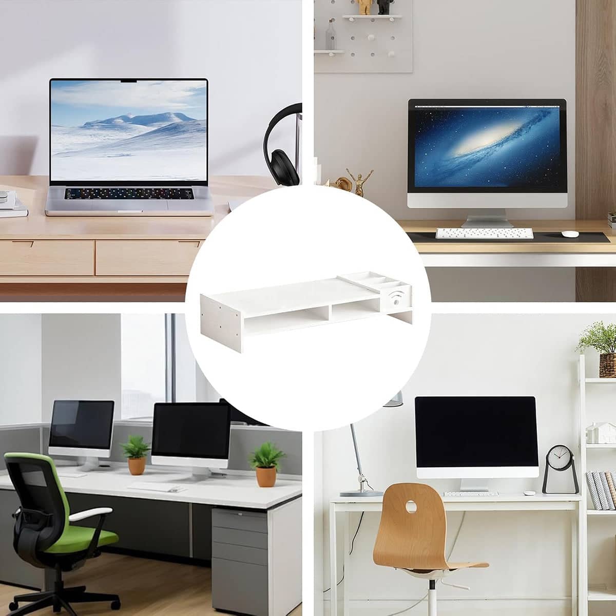 Monitor Riser Stand, Multi-Function - White - view 5