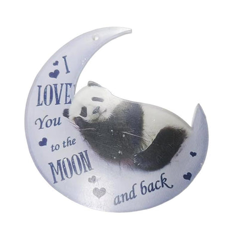 Moon Hanging Ornament for Car Rear View Mirror - Sleeping Panda