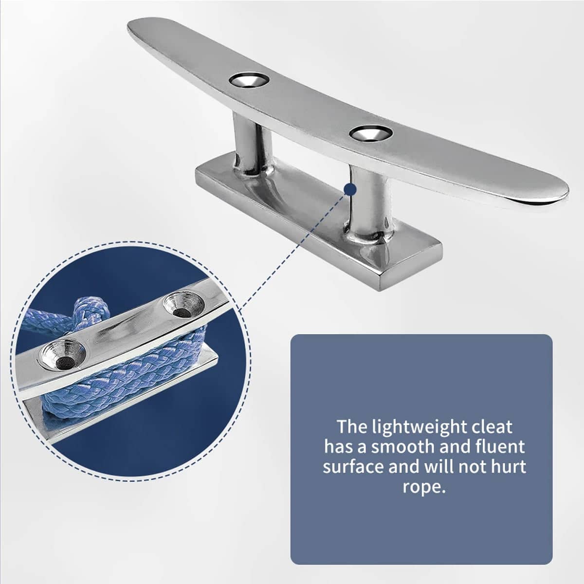 Mooring Cleat 200 mm (8 in, 20 cm) Stainless Steel for Boat Docking - view 4