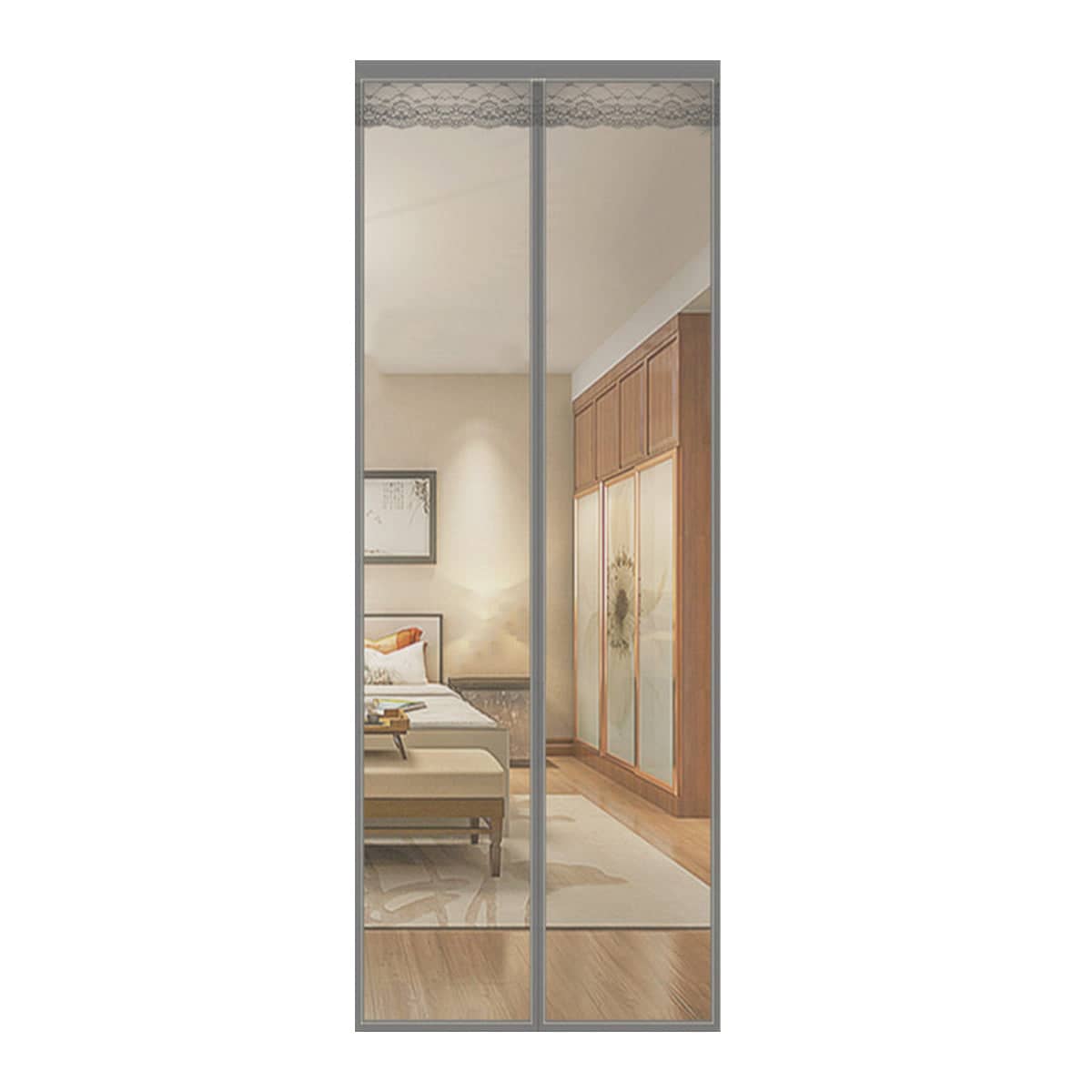 Mosquito Mesh Door Curtain Grey - 100 x 230 cm