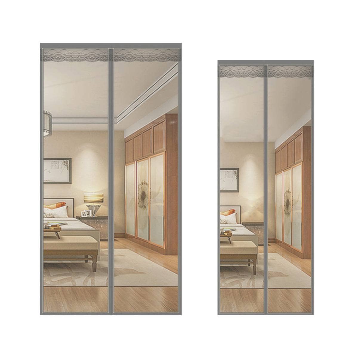Mosquito Mesh Door Curtain Grey - 100 x 230 cm - view 3