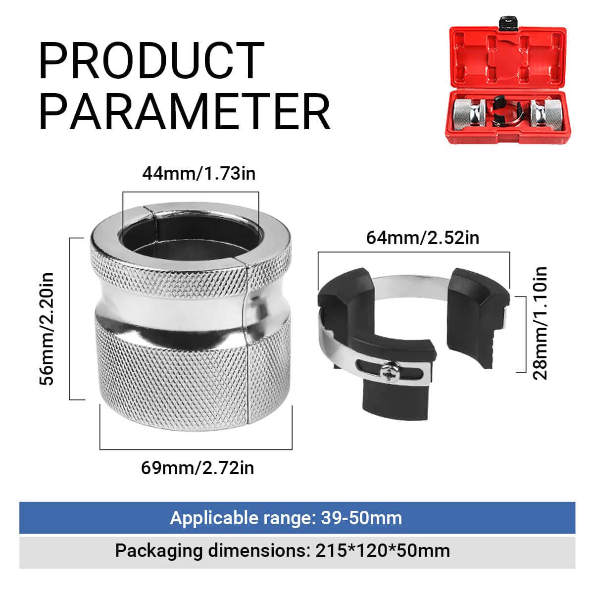 Motorcycle Fork Oil Seal Driver Tool Set - 39-50mm Range - view 3