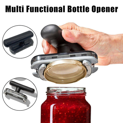 Multi Function Bottle Opener for Jars, Cans and Screw Caps