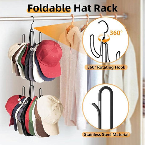 Multi-Functional Hat Storage Rack - 15 Hat Hanging Organiser