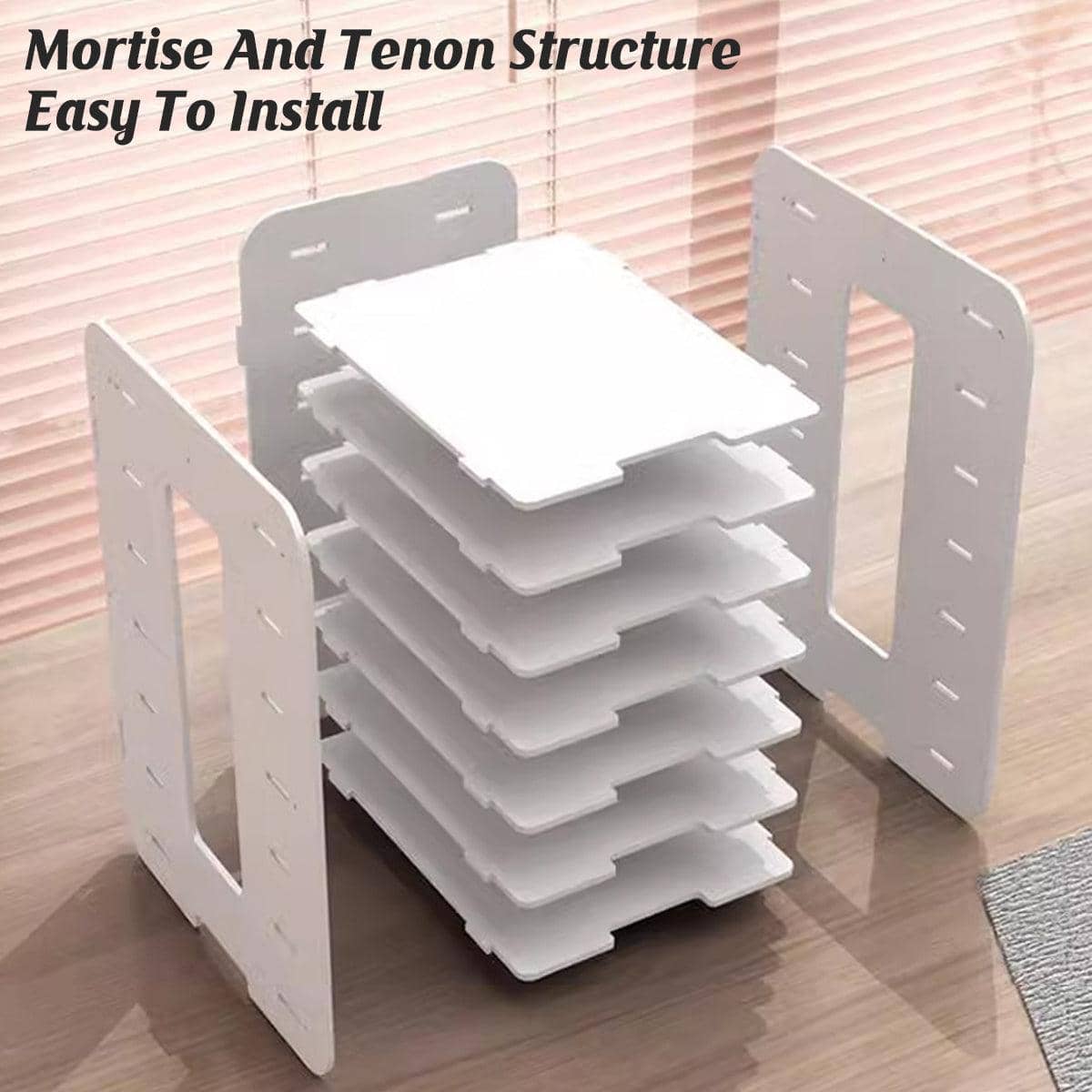 Multi Layer Desktop File Storage Rack - 7 Layer, 34 cm - view 5