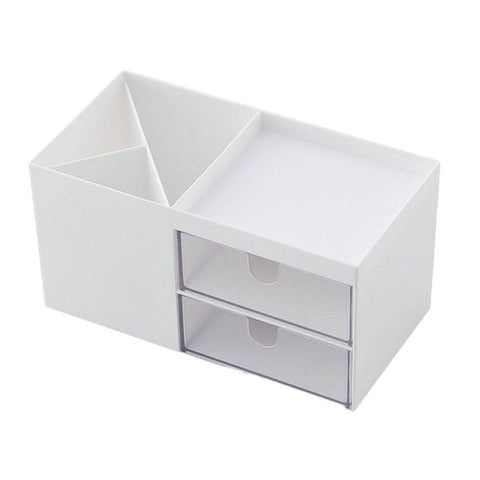 Multifunctional Desktop Organiser with Storage Drawers - White