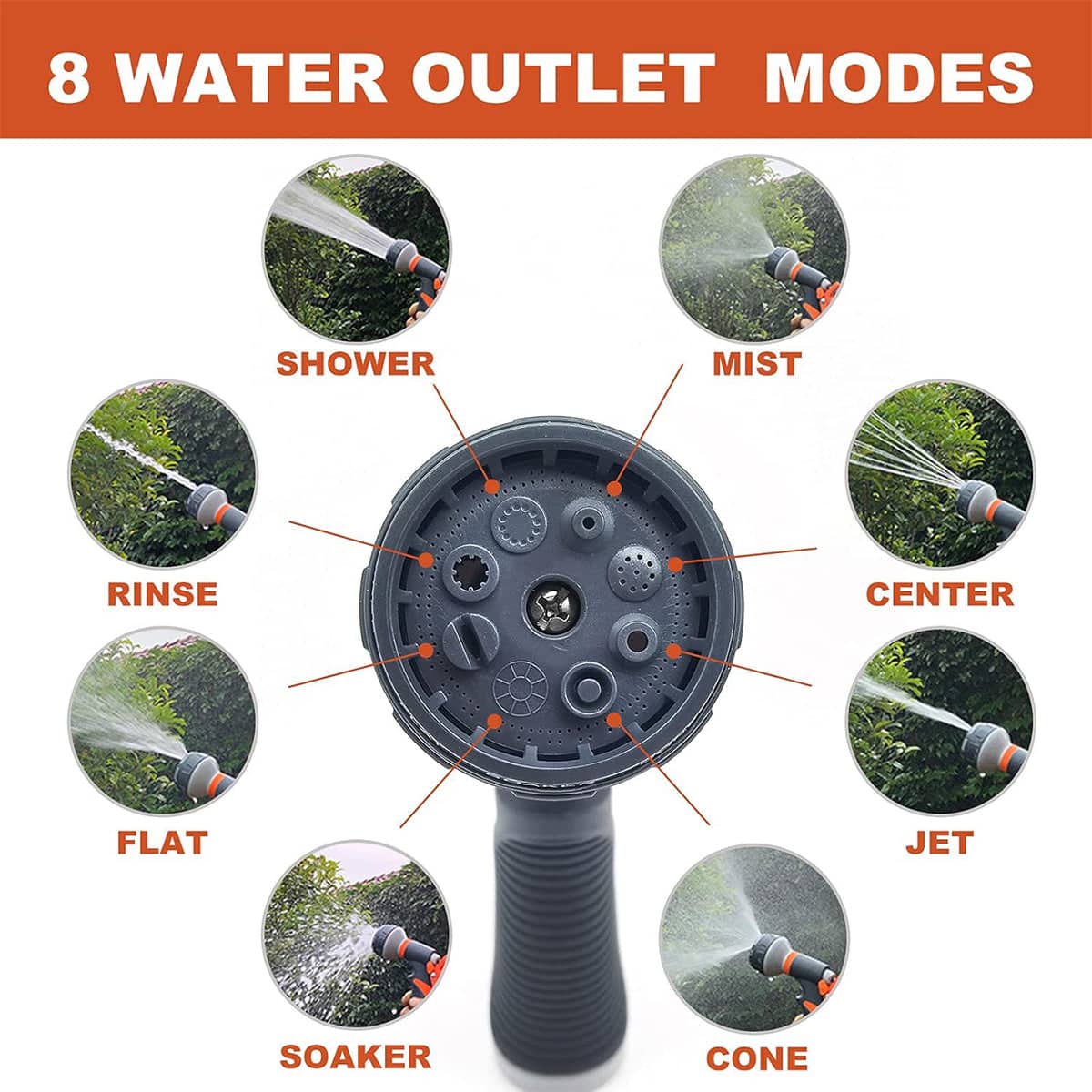 Multifunctional High Pressure Water Sprayer for Garden and Car Wash, 8 Spray Patterns - view 4