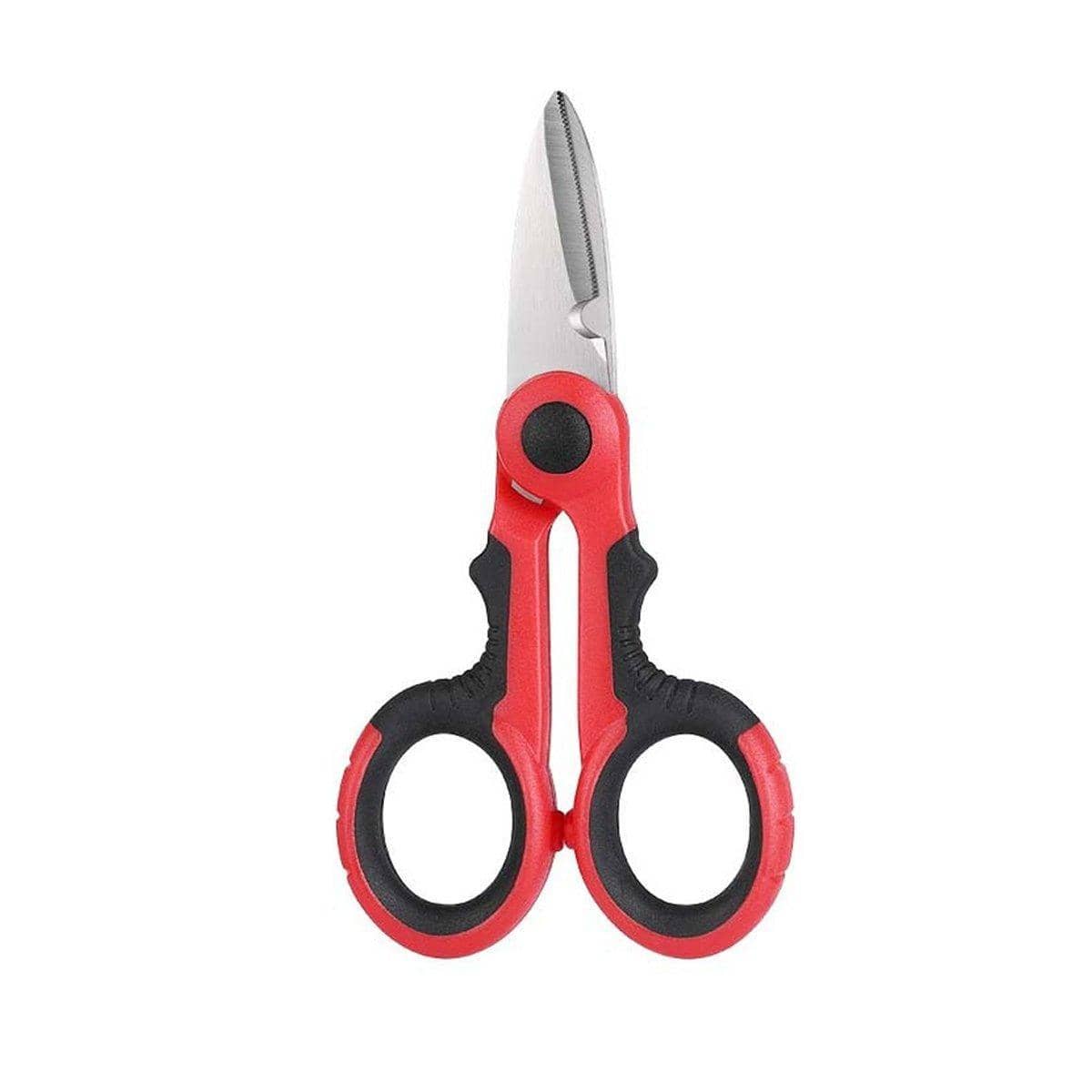 Multifunctional Serrated Fishing Scissors - Red