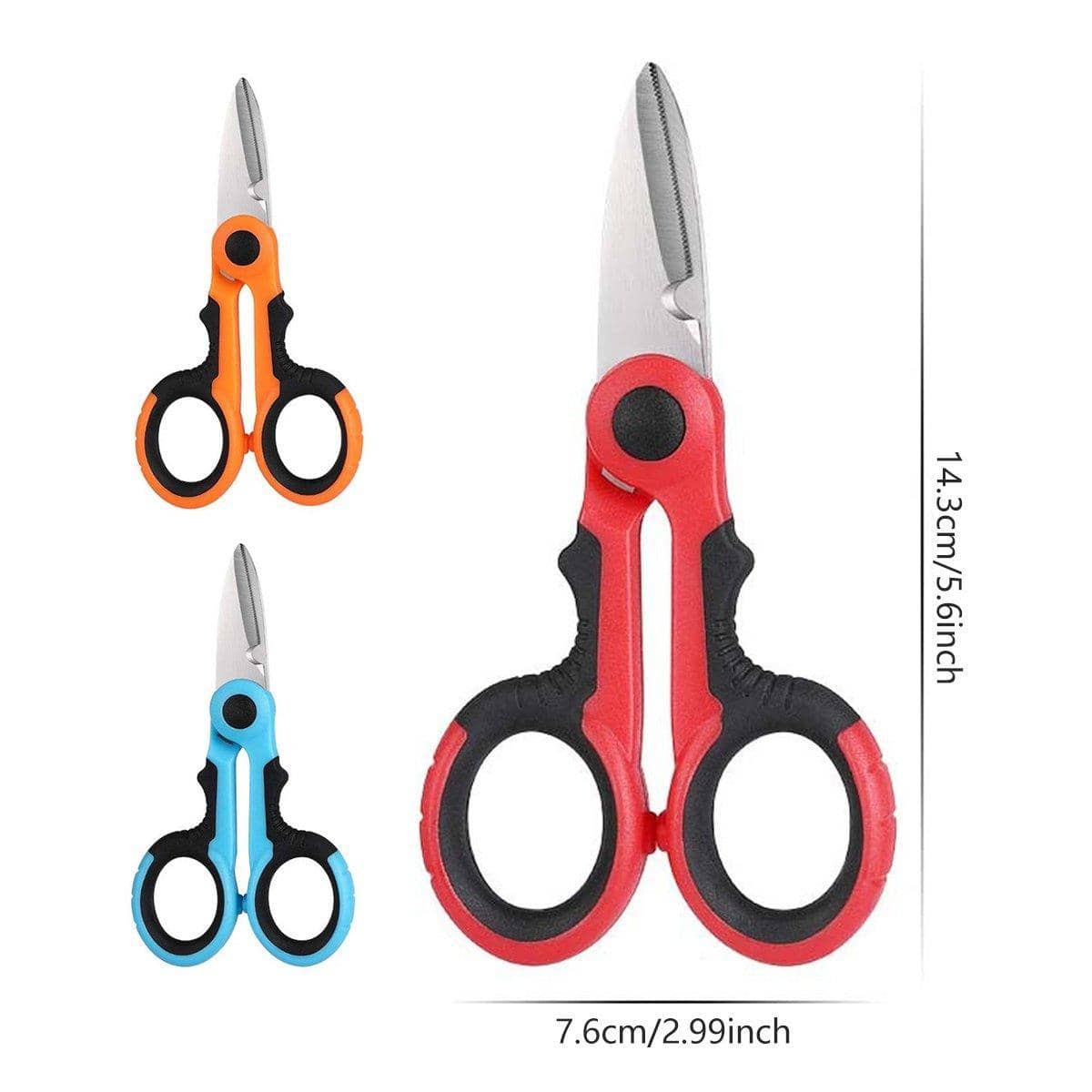 Multifunctional Serrated Fishing Scissors - Red - view 4