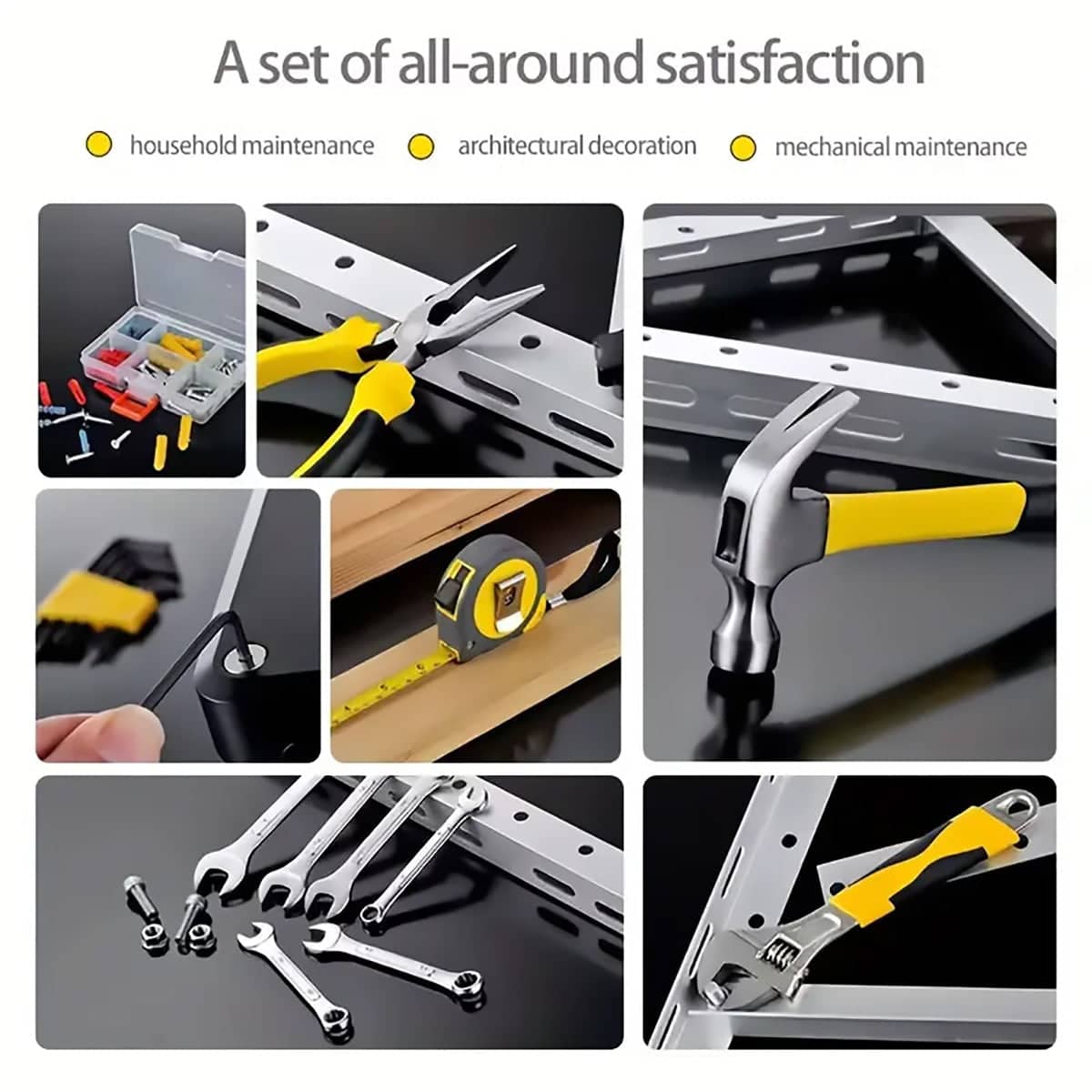 Multifunctional Tool Set 108 Piece Hand Tools Kit for Home Repair and Workshop - view 5