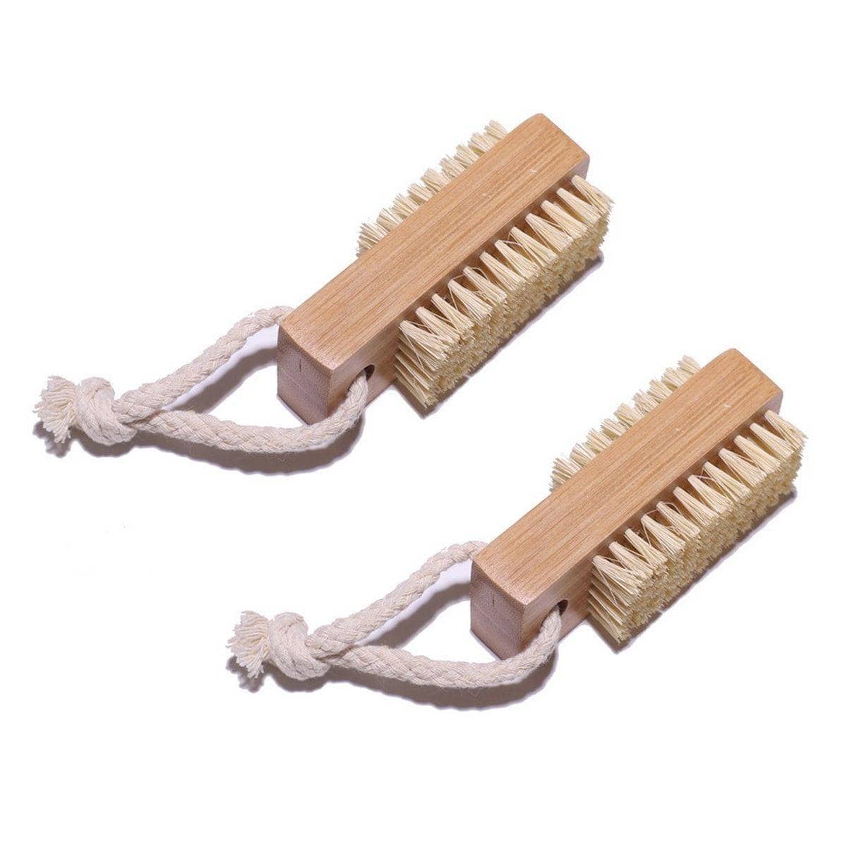 Nail Cleaning Brush Set of 2, Wooden Manicure Brush with Sisal Bristles - view 2