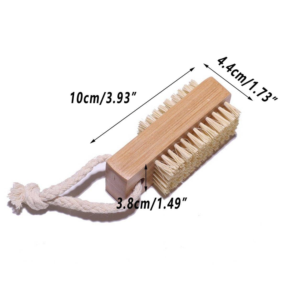 Nail Cleaning Brush Set of 2, Wooden Manicure Brush with Sisal Bristles - view 3