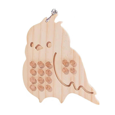 Natural Wood Parrot Toys for Bird Chewing and Puzzle Play