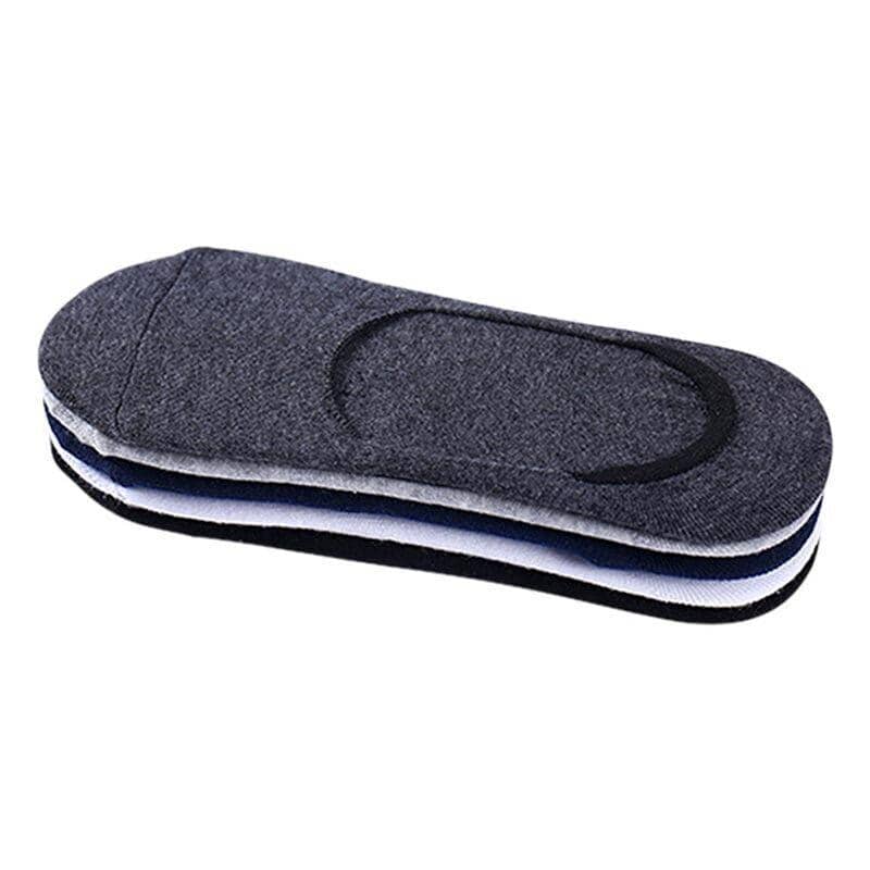 No Show Liner Socks, Non Slip Cotton Low Cut, 5 Pairs - Navy - view 3