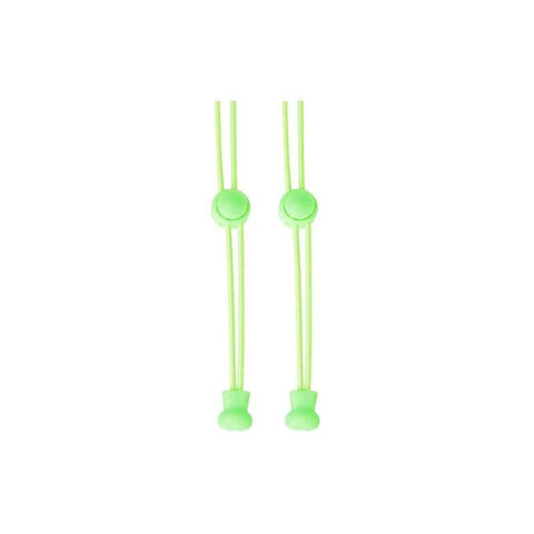No Tie Elastic Shoelaces with Toggle Locks for Sneakers, Running and Walking Shoes - Lime Green