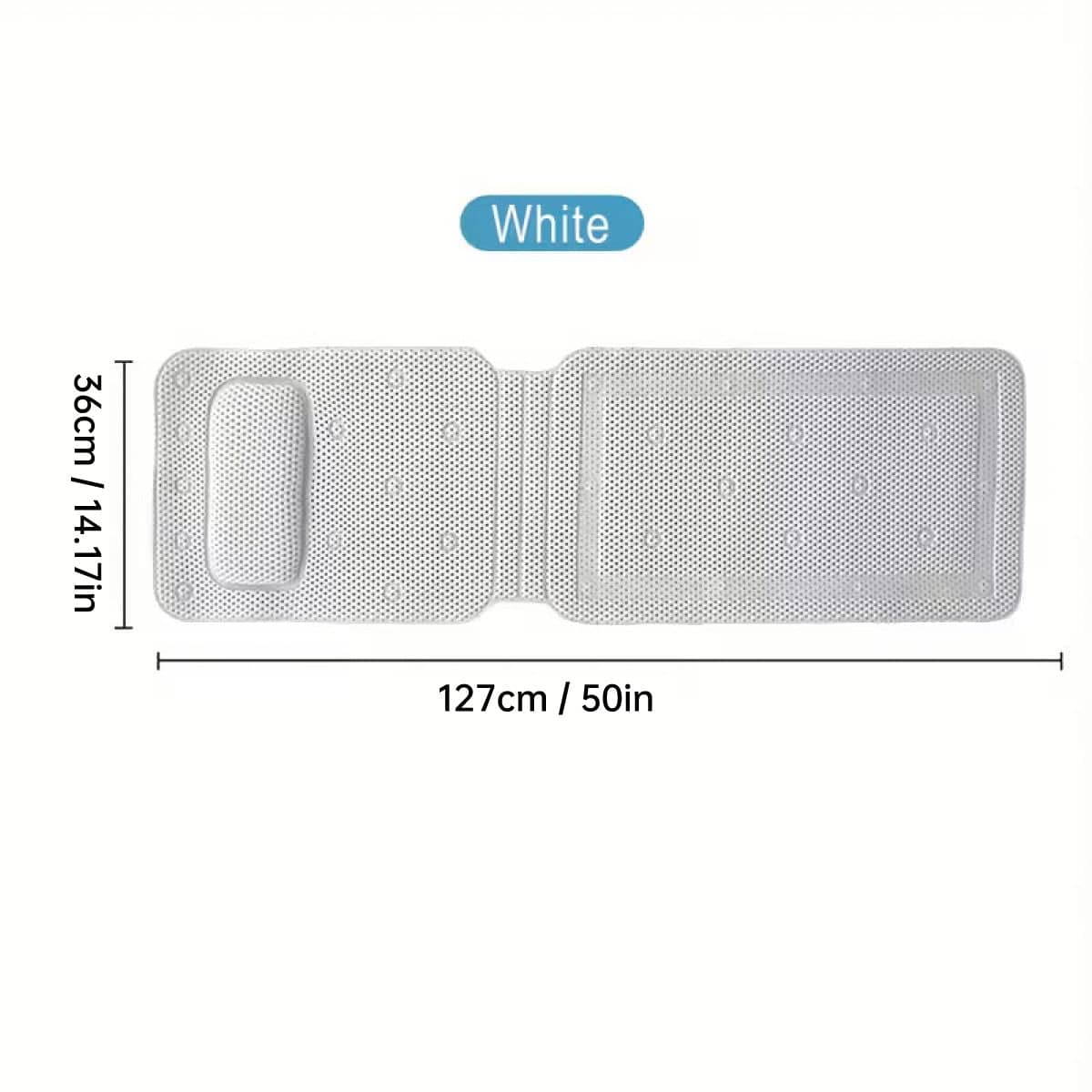Non Slip Bathtub Mat with 30 Suction Cups, Built-In Headrest and Soft Surface - view 3