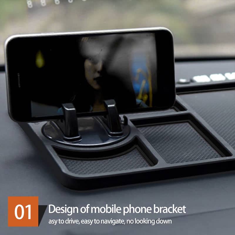 Non-Slip Car Dashboard Phone Holder Mat - Black - view 5