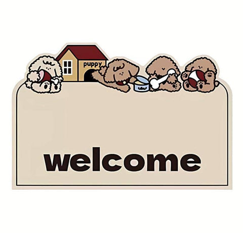 Non-Slip Door Mat with Trim-To-Fit Coils, 60 x 90 cm - Dog