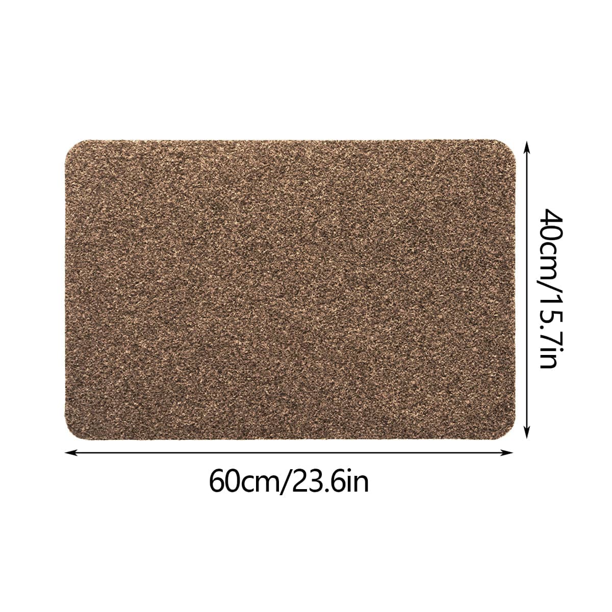 Non Slip Doormat 60 x 40 cm, Washable Polypropylene Floor Mat in Camel - view 3