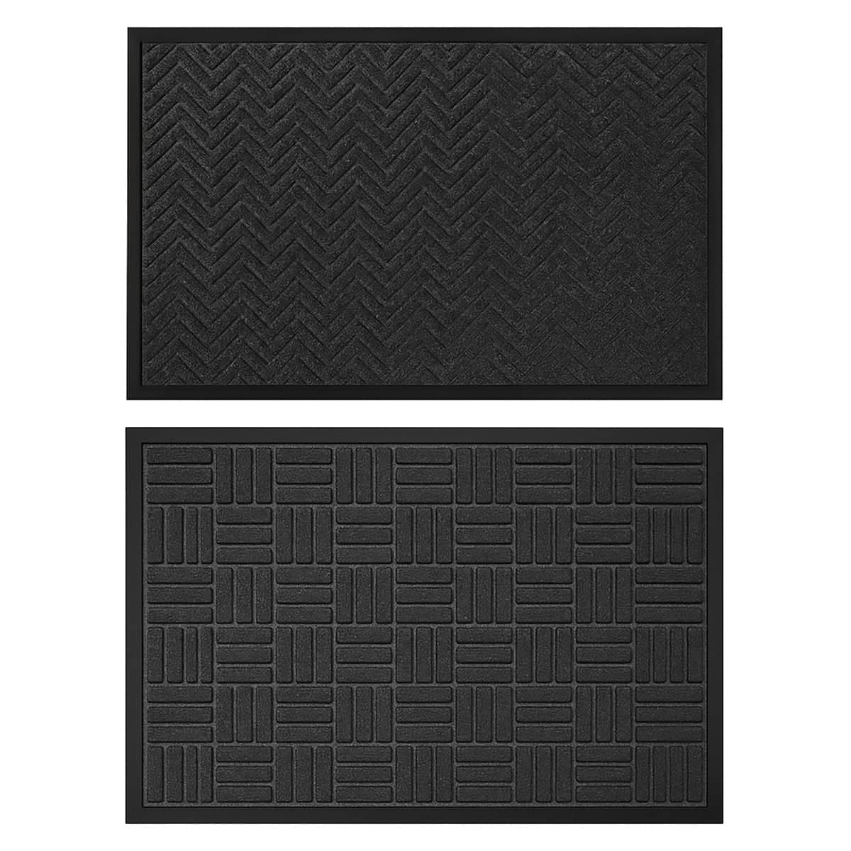 Non Slip Entryway Floor Mat, Polypropylene and Rubber - V Shape Pattern, 60 x 90 cm - view 3