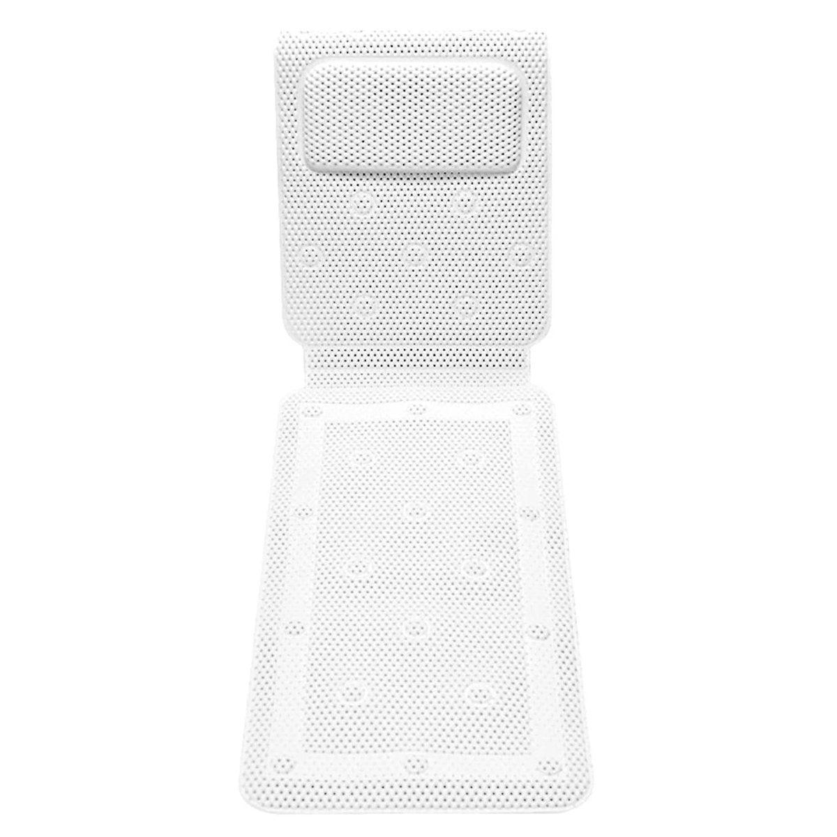 Non-Slip Full Body Bath Mat with Suction Cups - White, 125 x 36 cm - view 2