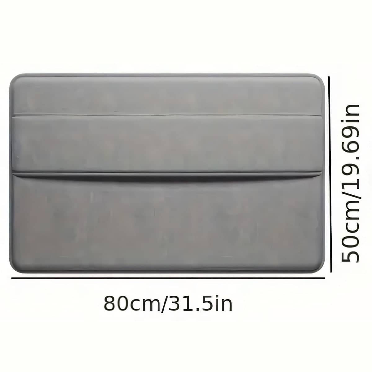 Non-Slip Shower Absorbent Bath Mat, Quick Dry Soft Plush - Dark Grey - view 4