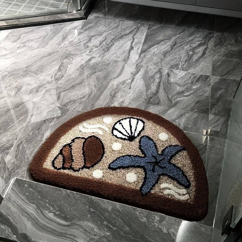 Non-Slip Starfish and Shell Bath Mat Area Rug, 45 x 70 cm - view 5